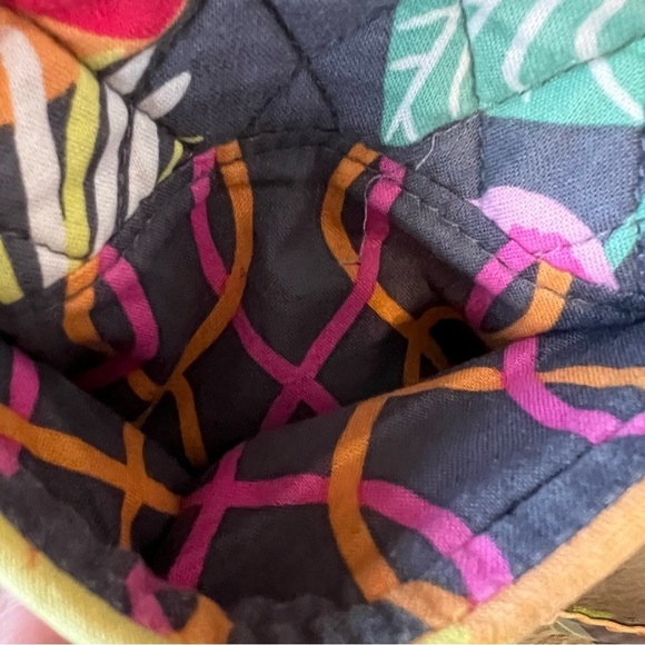 VERA BRADLEY Va Va Bloom 2012 Zip Hipster Crossbody Gray Pink Yellow Floral - Picture 4 of 17